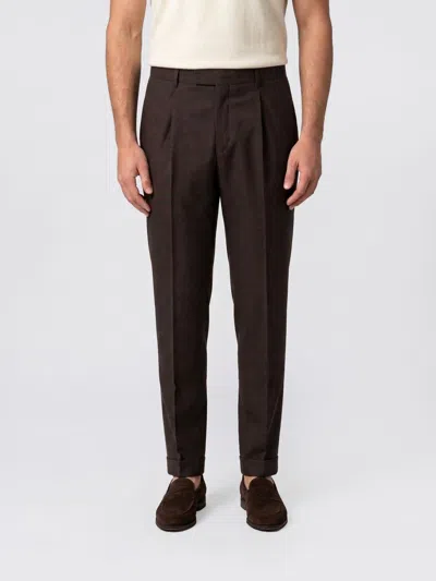 Pt01 Stretch Virgin Wool Tailored Trousers In Black
