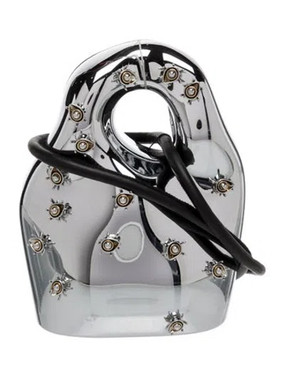 Pre-owned Published By Leather Shoulder Bag In Grey
