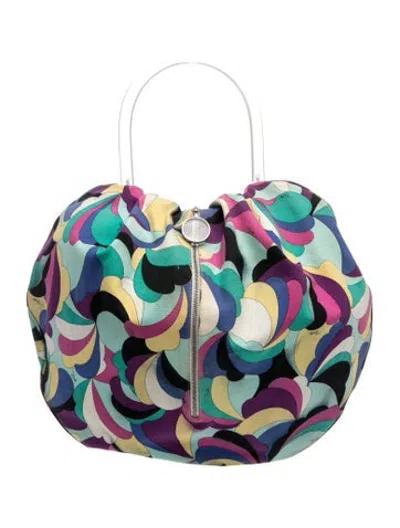 Pre-owned Pucci Canvas Shoulder Bag In Multicolor