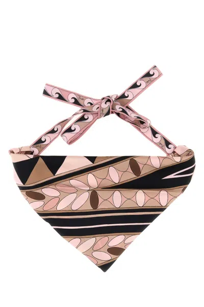 Pucci Emilio  Printed Silk Mini Bandana In Pink