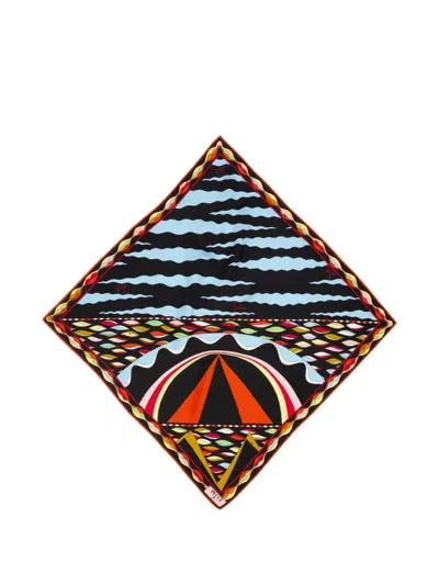 Pucci Emilio  Silk Square Scarf 90x90 Cm In Multicolor