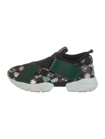 Pre-owned Pucci Graphic Print Chunky Sneakers In Green