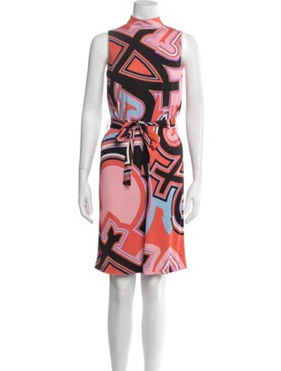 Pre-owned Pucci Graphic Print Mini Dress In Pink