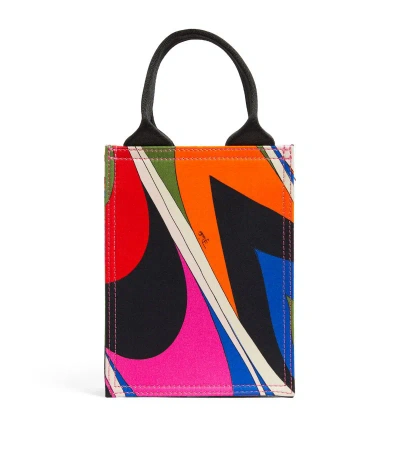 Pucci Junior Kids'  All-over Print Top-handle Bag In Multi