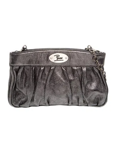 Pre-owned Pucci Leather Crossbody Bag In Grey