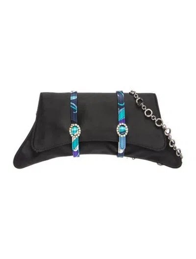 Pre-owned Pucci Leather Crossbody Bag In Grey