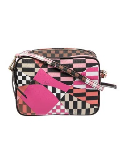 Pre-owned Pucci Leather Crossbody Bag In Pink