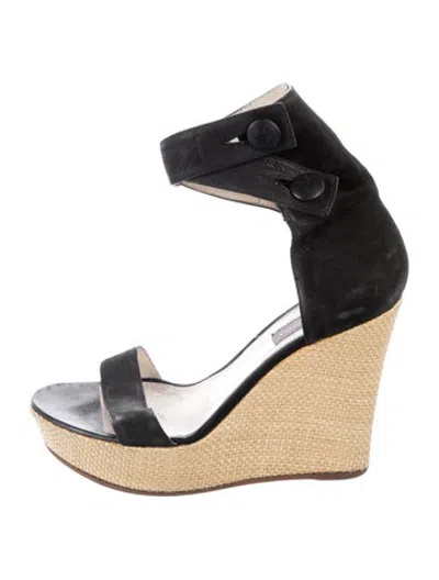 Pre-owned Pucci Leather Sandals In Black