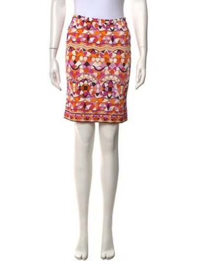Pre-owned Pucci Patterned Mini Skirt In Multicolor