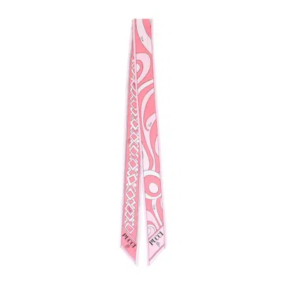 Pucci Pink Printed Bandana Scarf In Multi