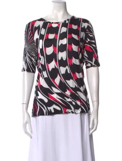 Pre-owned Pucci Printed Crew Neck Top In Black