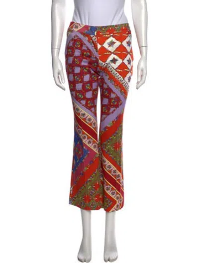 Pre-owned Pucci Printed Flared Pants In Yellow