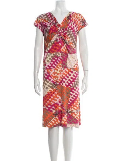 Pre-owned Pucci Printed Midi Length Dress In Pink