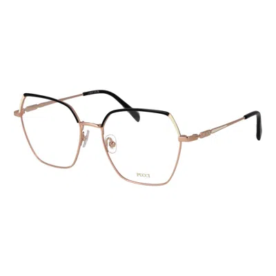 Pucci Rose Gold Metal Glasses (frames) In Multi