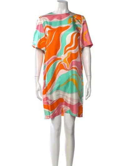 Pre-owned Pucci Silk Mini Dress In Pink