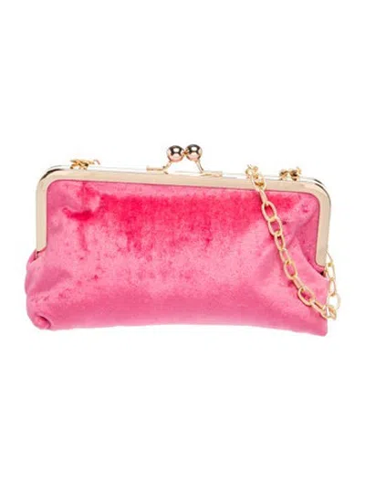 Pre-owned Pucci Velvet Shoulder Bag In Pink