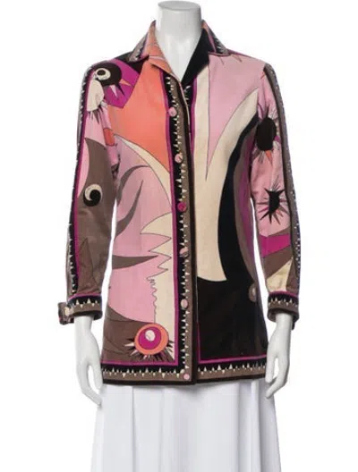 Pre-owned Pucci Vintage Late 1960's - Early 1970's Jacket In Brown