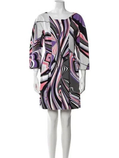 Pre-owned Pucci Vintage Mini Dress In Purple