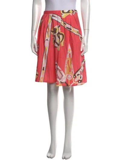 Pre-owned Pucci Vintage Mini Skirt In Brown/pink