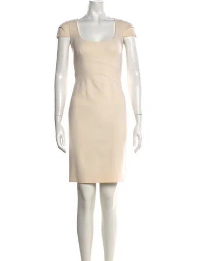 Pre-owned Pucci Virgin Wool Knee-length Dress In Neutrals