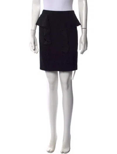 Pre-owned Pucci Virgin Wool Mini Skirt In Black