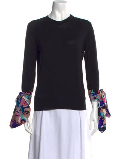 Pre-owned Pucci Virgin Wool Printed Sweater In Black
