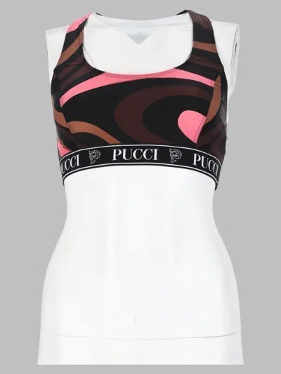 Pucci Women's Stretch Knit Top With Italian Craftsmanship In Multi