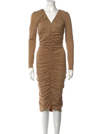 Pre-owned Pucci Wool Midi Length Dress In Neutrals