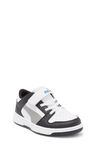 Puma Kids' Rebound Layup Lo Sneaker In  White-concrete Gray-black