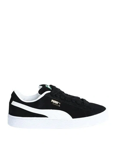 Puma Suede Xl Man Sneakers Black Size 9 Cow Leather
