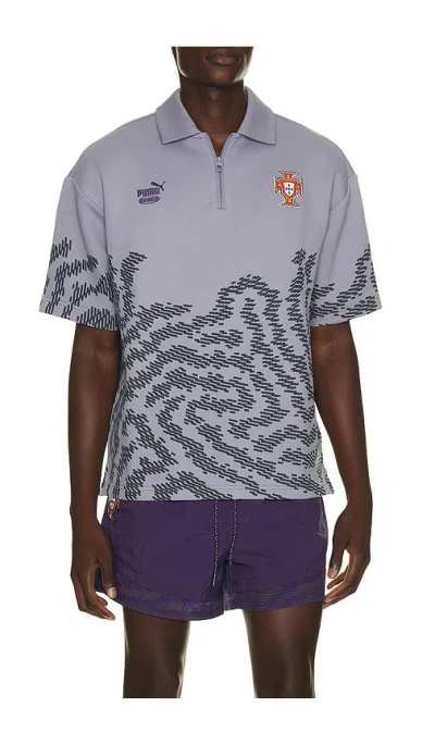 Puma X Fpf X Salehe Bembury King Polo In Gray Sky