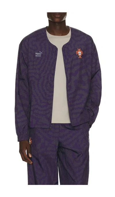 Puma X Fpf X Salehe Bembury King Track Jacket In Deep Plum