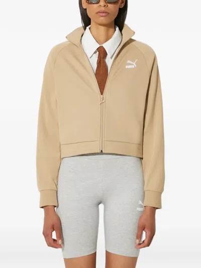 Puma Zip-up Sweatshirt In Gold