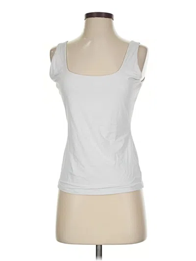 Pre-owned Pumiey Tank Top Silver Strapless Neckline Tops