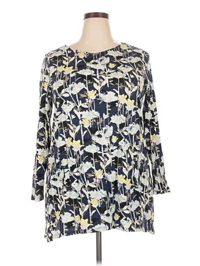 Pre-owned Purejill 3/4 Sleeve Blouse In Ivory