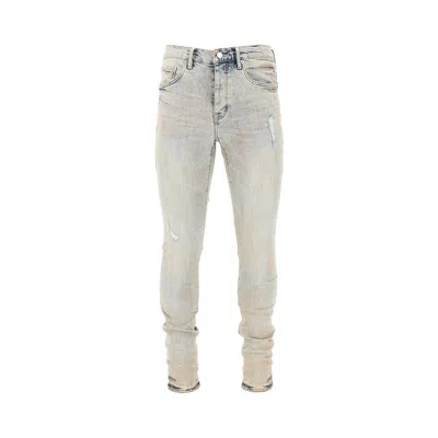 Purple Brand Pink Mud Distressed P001 Skinny Jeans In Gray