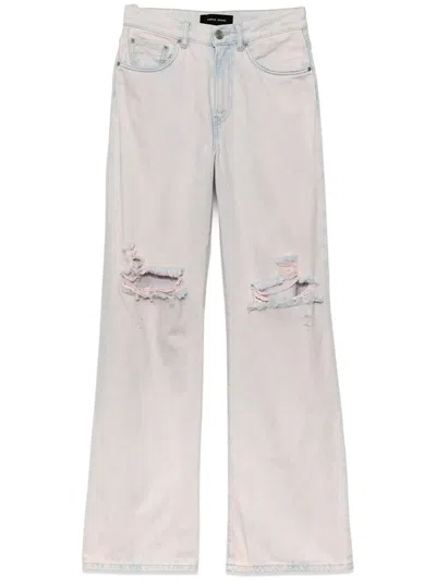 Purple Brand Wide-leg Ripped Jeans In Neutrals