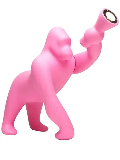 Qeeboo Kong Matte-finish Lamp In Rosa