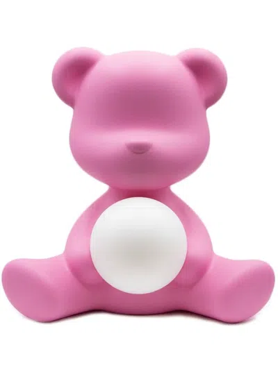 Qeeboo Teddy Girl Rechargeable Lamp In Pink