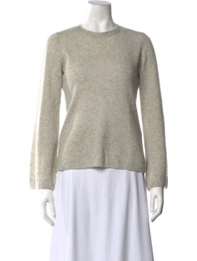 Pre-owned Qi Cashmere Cashmere Crew Neck Sweater In Neutrals