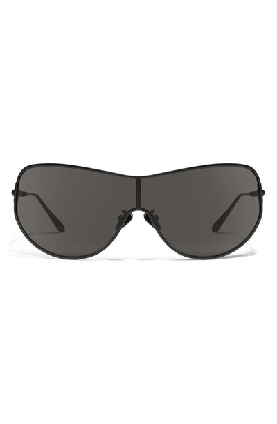 Quay Balance 51mm Shield Sunglasses In Matte Black,smoke