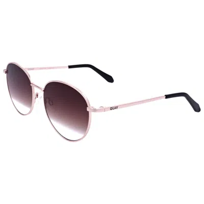 Quay Unisex 48mm Gold Sunglasses Loop-me-in-gld-48 In Brown