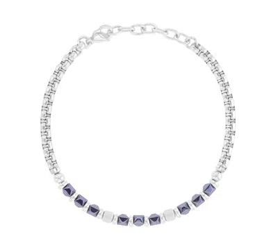 Quiksilver Men's Platinum-plated Steel Hematite Bracelet In Metallic