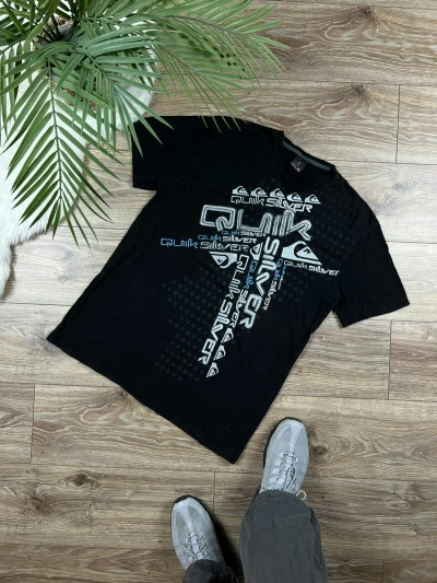 Pre-owned Quiksilver X Vintage 90's Quicksilver Vintage Big Logo Y2k Jesse Pinkman T-shirt In Black