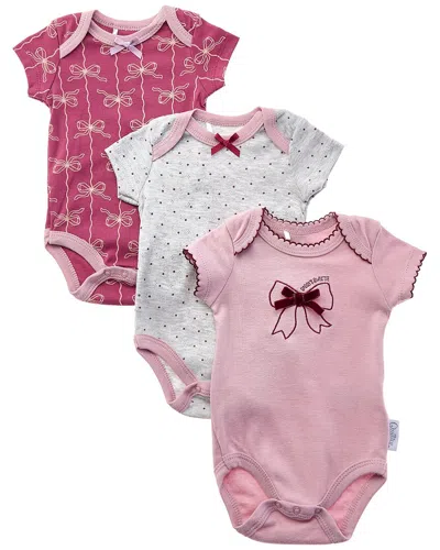 Quiltex Kids' 3pk Bows Creeper In Pink