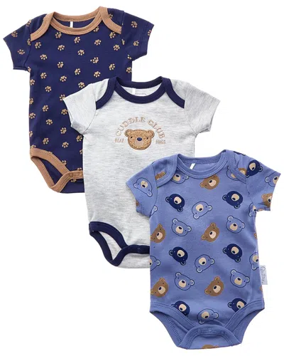 Quiltex Kids' 3pk Cuddle Club Creeper In Blue