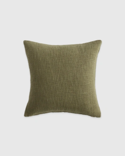 Quince Cotton Slub Pillow Cover In Olive
