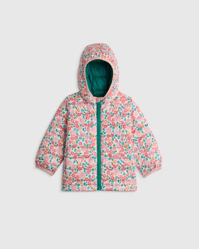 Quince Kids' Lightweight Down Hooded Puffer Jacket In Pink
