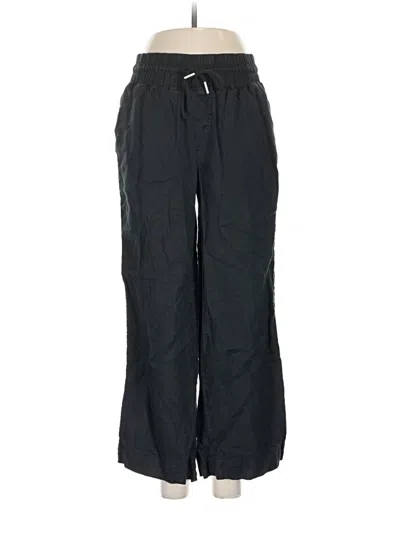 Pre-owned Quince Linen Pants In Black