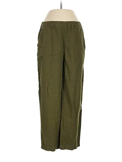Pre-owned Quince Linen Pants In Green